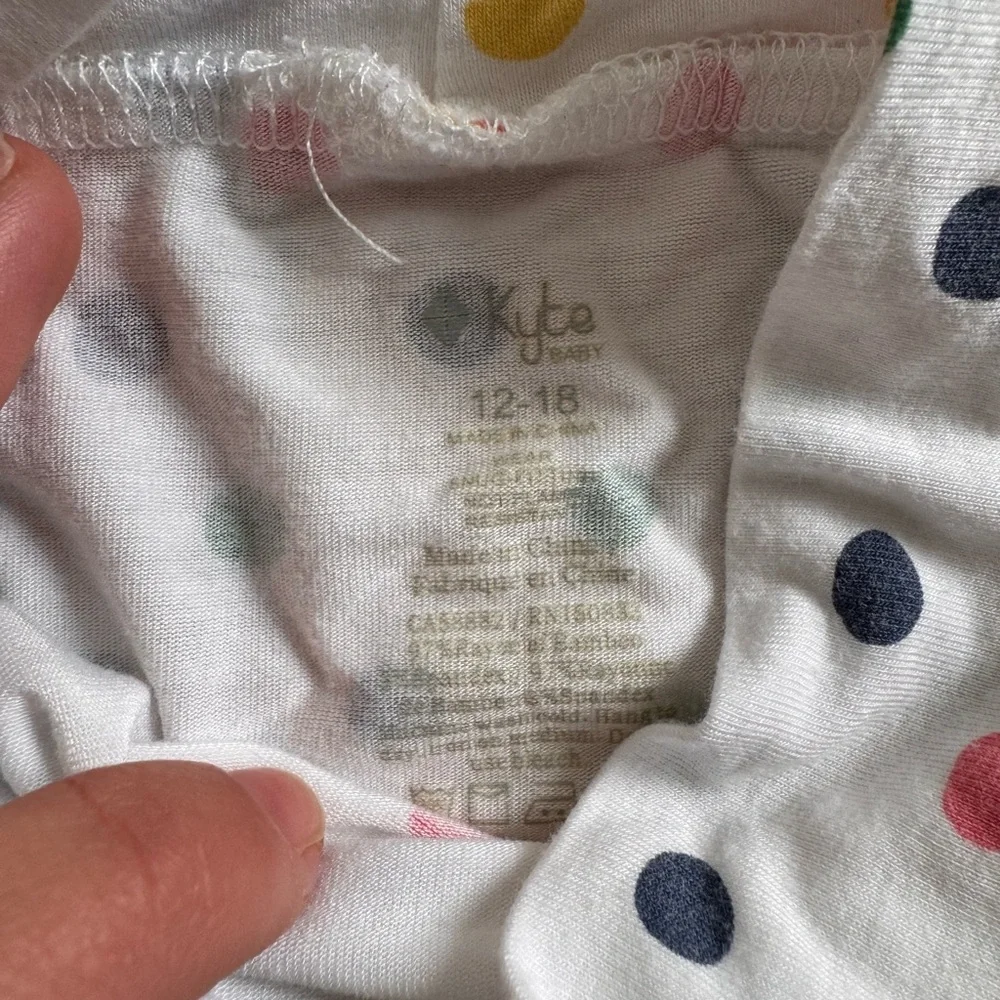Kyte Baby Bamboo Bummies Polka Dot Multicolor White‎ Bloomers 12-18 Months - Picture 2 of 3